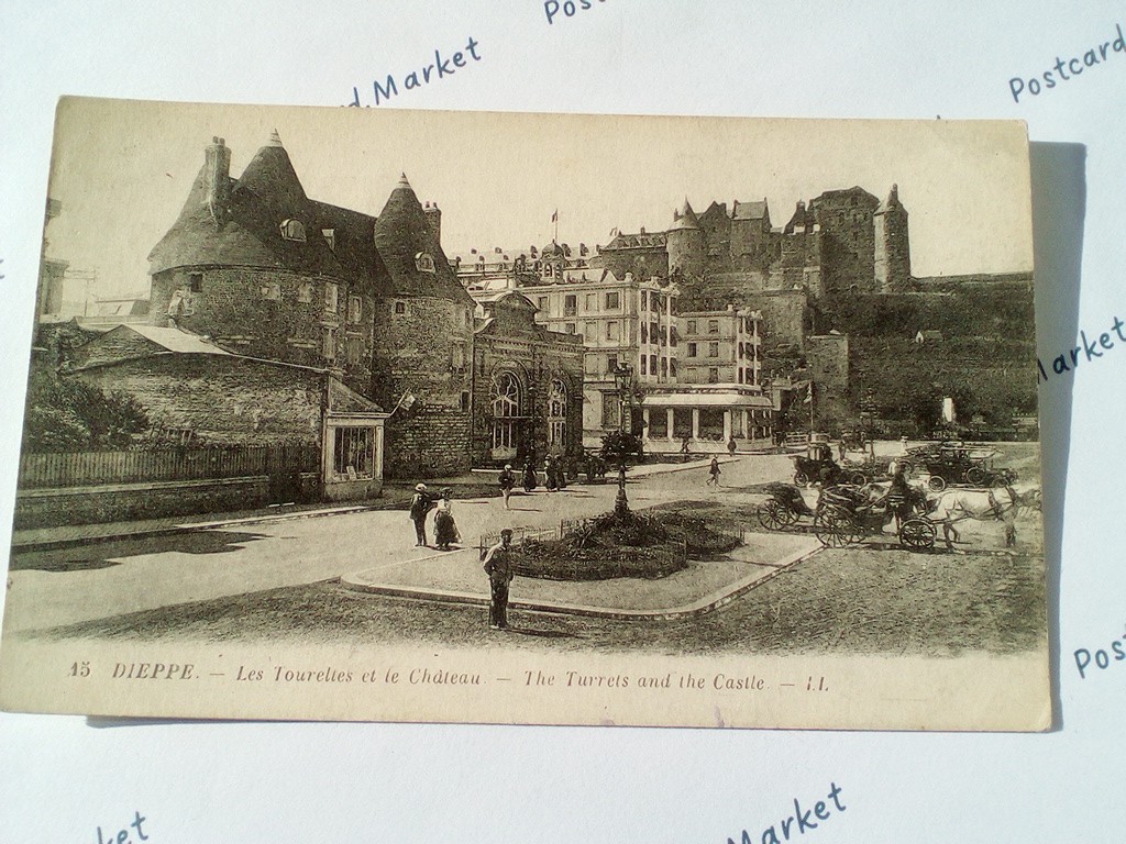 /France/Dieppe/FR_place_1919_Dieppe. Les Tourelles et le Chateau.jpg